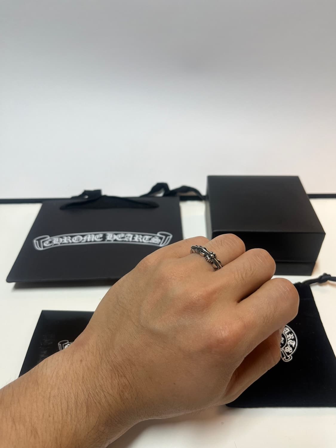 크롬 슬몰 프로랄 링 상품이미지5