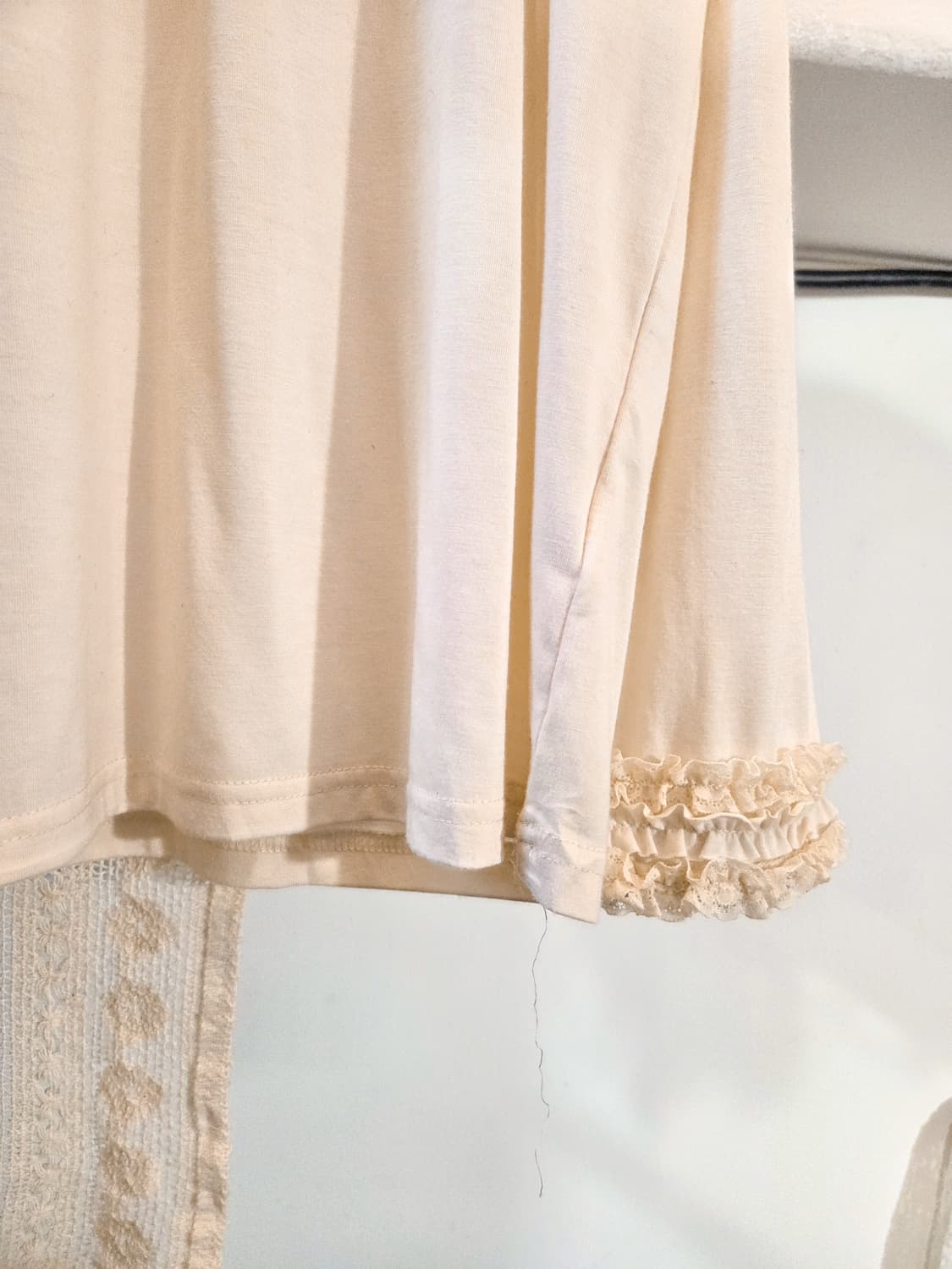 레이스 디테일 목폴라 슬리브 [빅사이즈] 상품이미지3