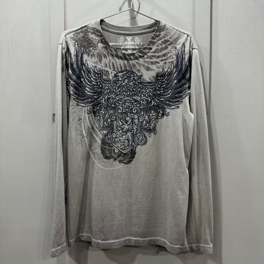 M Prenpotente 빈티지 이글 롱 슬리브 긴팔 티셔츠 상품이미지1