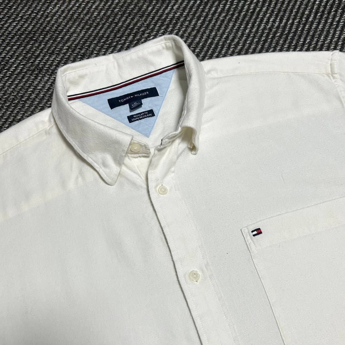 [XXL] Tommy 타미힐피거 아이보리 베이직 셔츠 상품이미지4