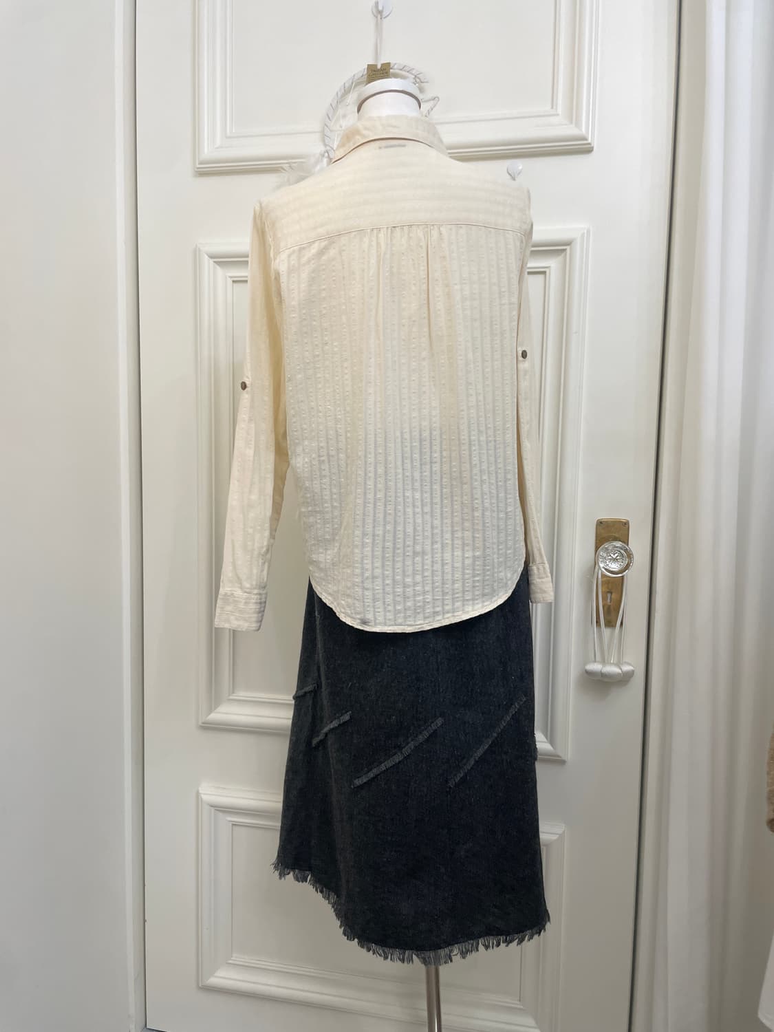 butter cream autumn loose shirt(size-11) 상품이미지4