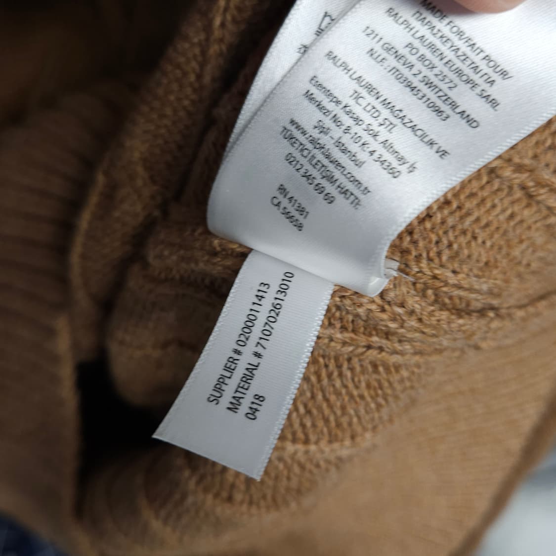 M ) 폴로 랄프로렌 남성 케이블 니트 베이지 상품이미지4