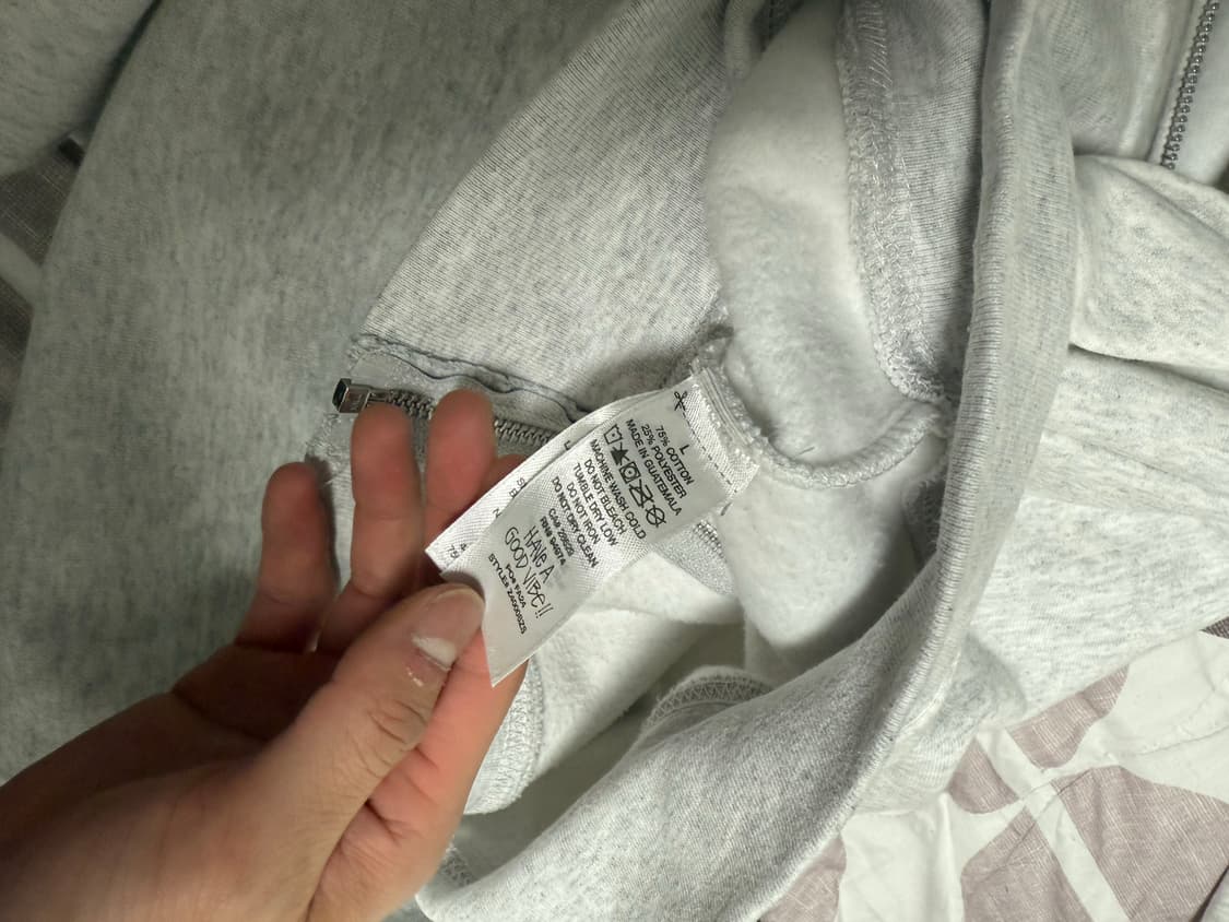 스투시 LA 후드집업 헤더그레이 L 상품이미지6