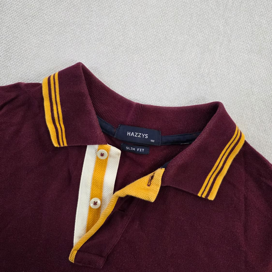 [M] 헤지스 슬림핏 카라셔츠 반팔티 0210J 상품이미지3