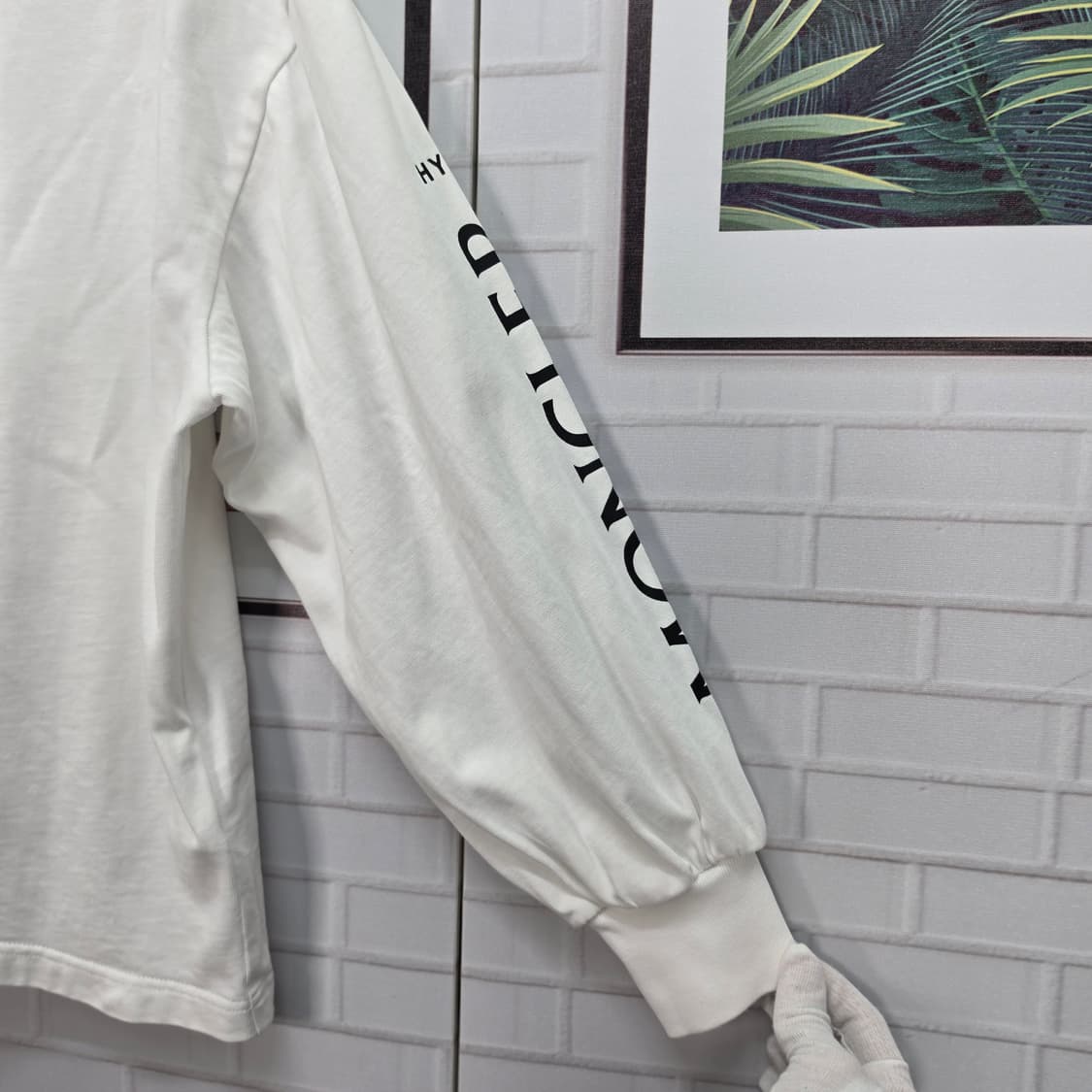 MONCLER 몽클레어 지니어스 x 하이케 코튼 긴팔 로고 티셔츠 XS 상품이미지4