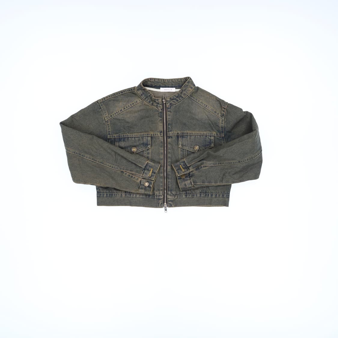 [44반-55정도] 빈티지 여성 투웨이 데님 숏자켓 1212H1 상품이미지1