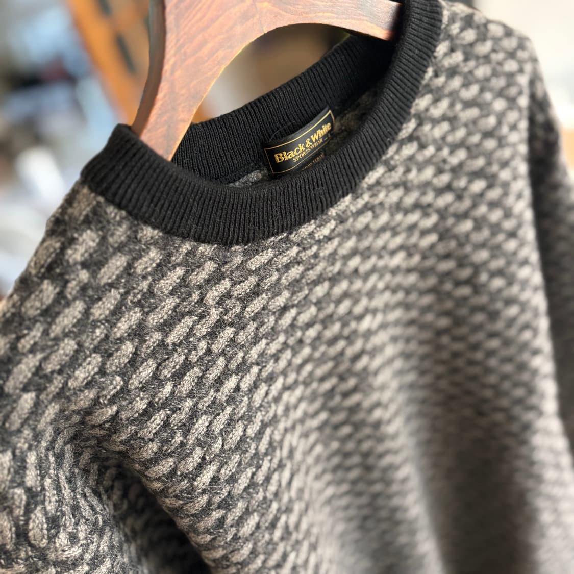 블랙앤화이트 골프 울니트 66 77 일본 수입 정품 촘촘한 조직감 상품이미지7