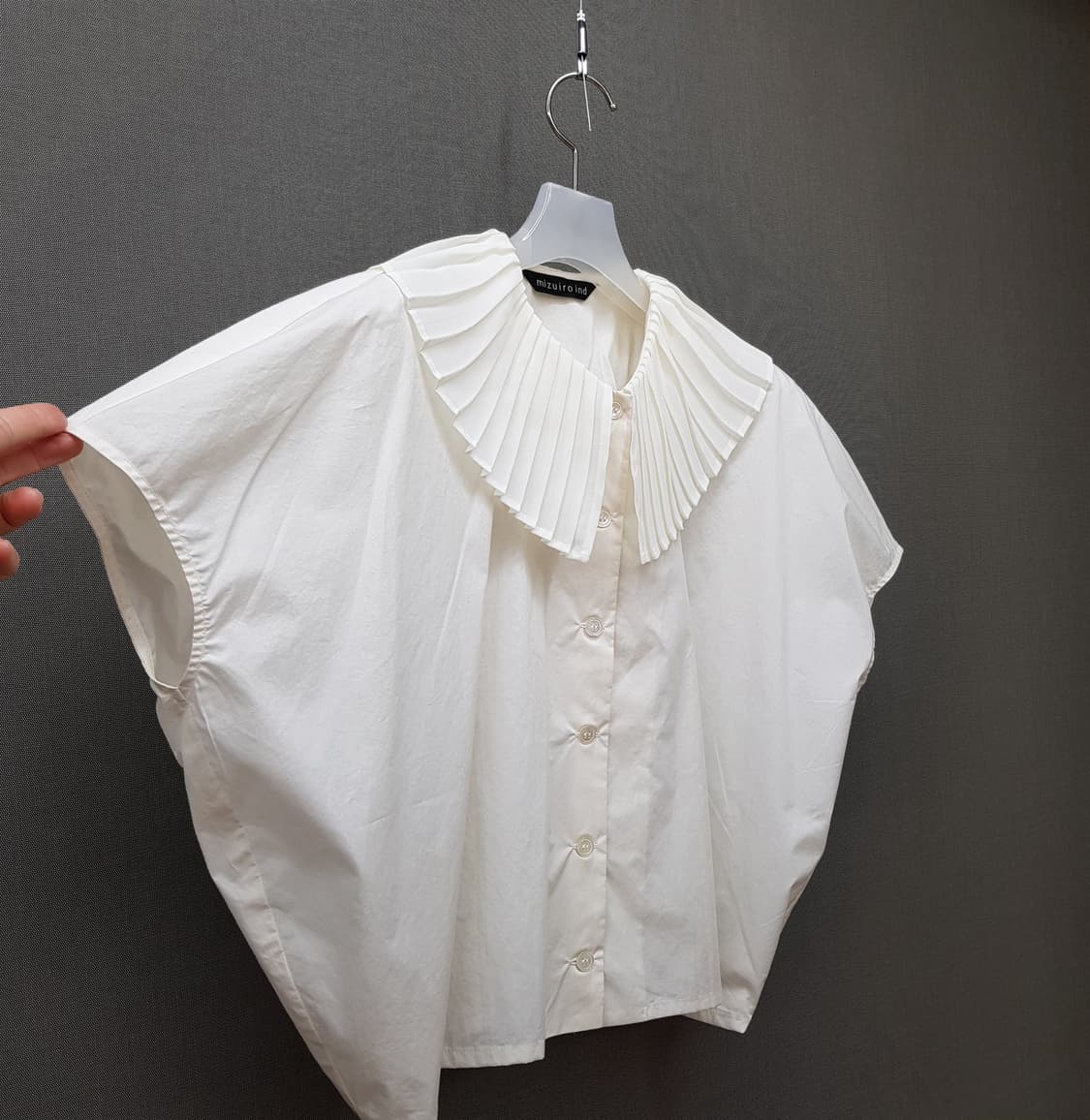 미즈이로 인드 2025 플리츠 카라 블라우스 F사이즈 상품이미지3