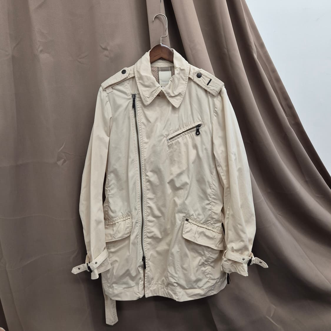 빈티지 디젤 비대칭 멀티 지퍼 밀리터리 바이커 자켓 L 상품이미지1