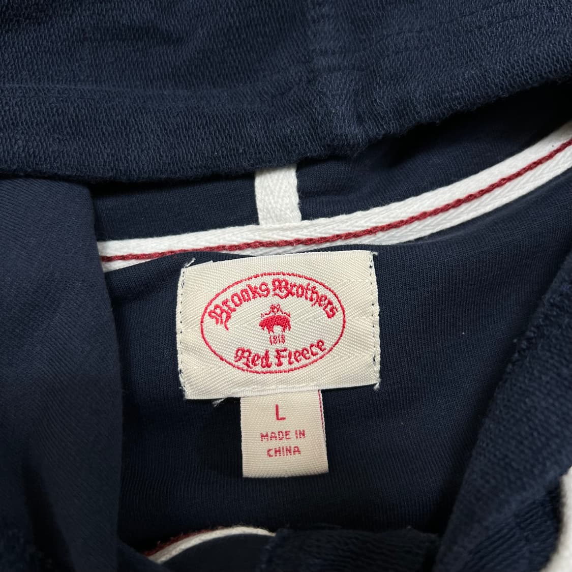 브룩스 브라더스 버튼 헨리넥 후드티 [네이비] L/100 상품이미지4