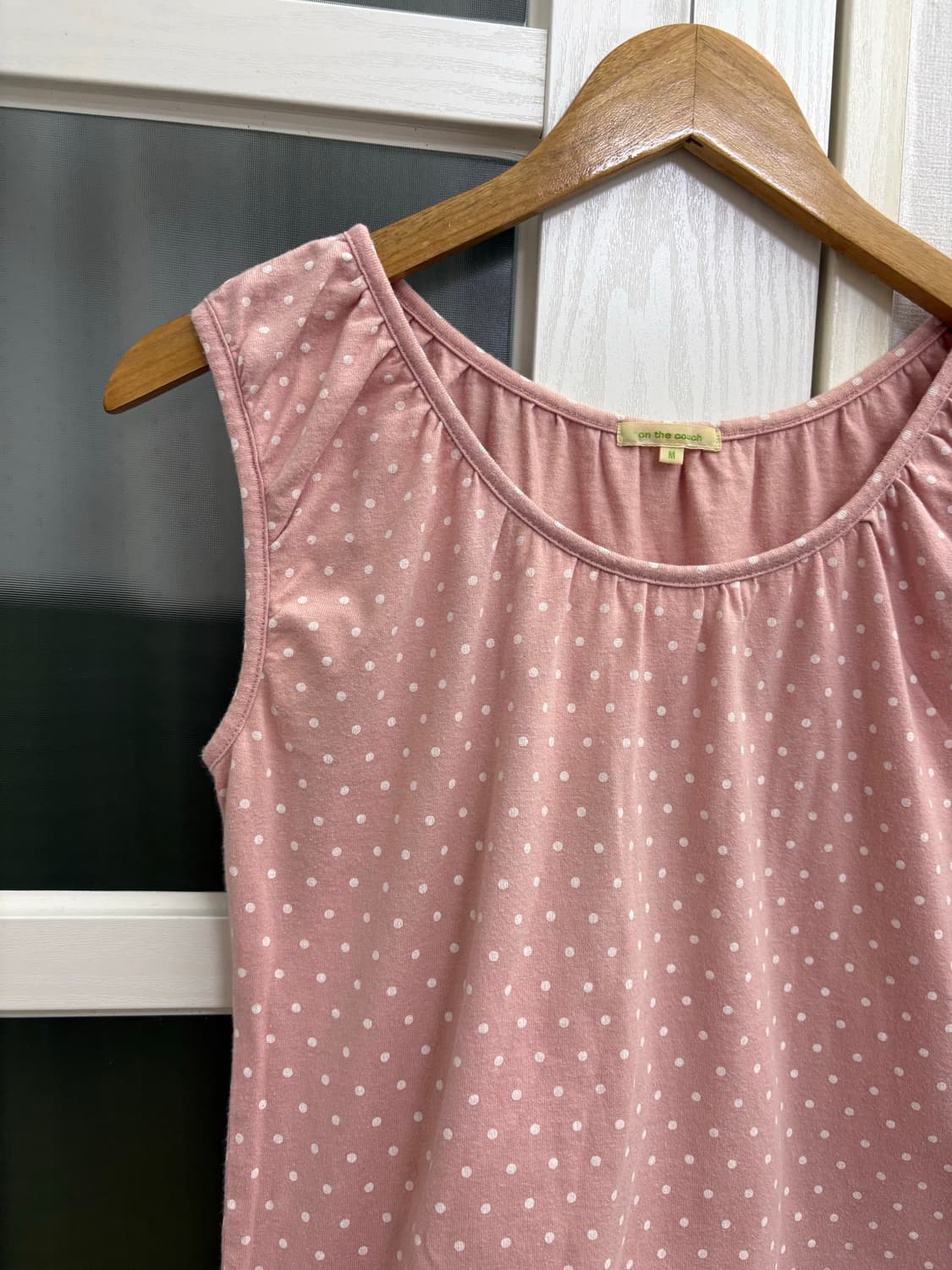 핑크 도트 슬리브리스 상품이미지3