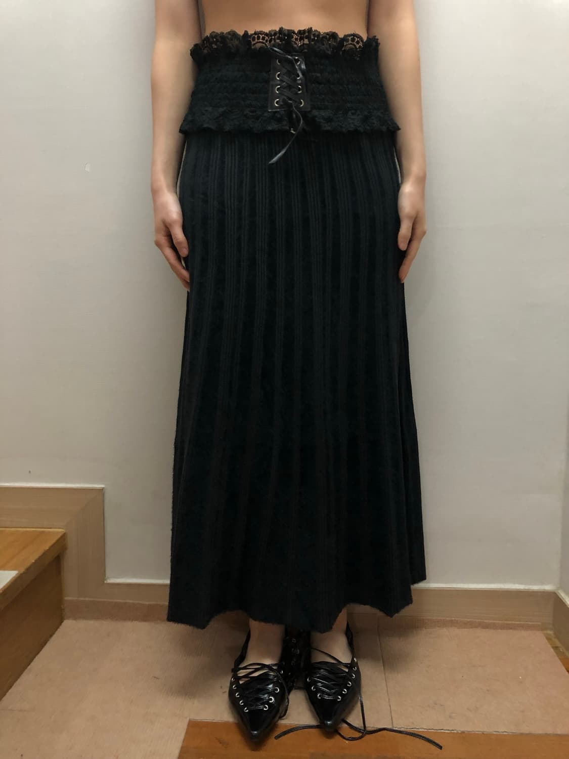 빈티지 블랙 레이스 벨트 상품이미지4