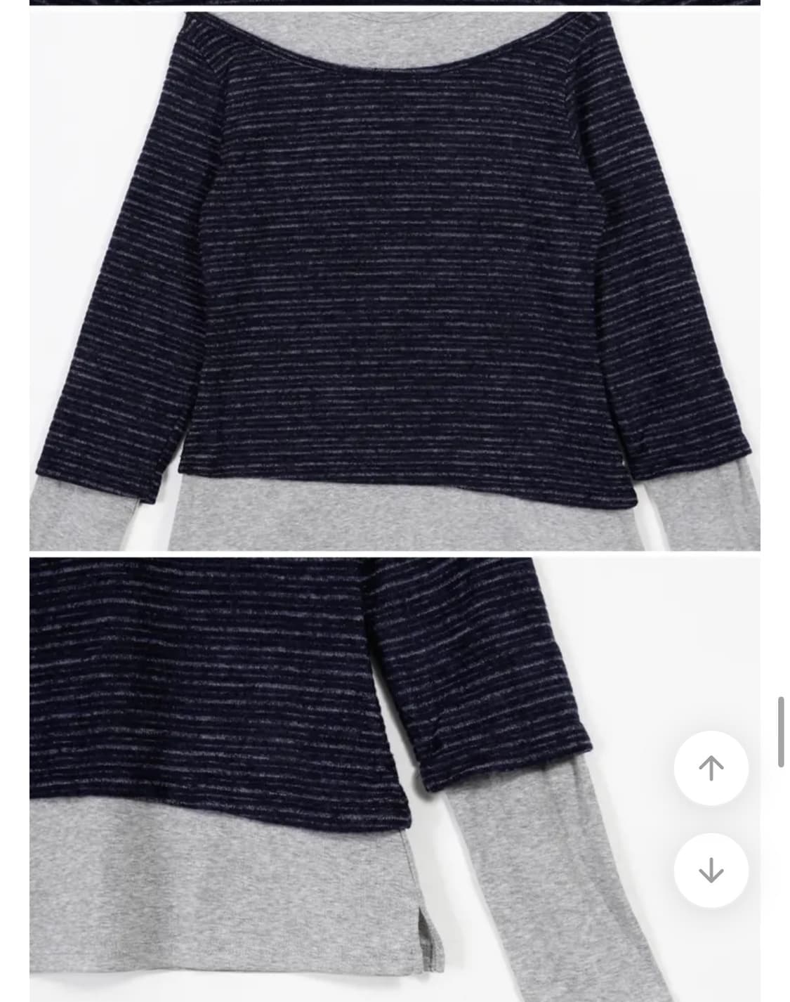 레이어드 티셔츠 니트 상품이미지2