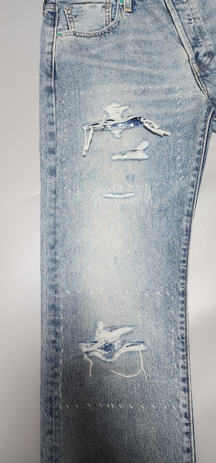 리바이스 501 셀비지 터키석 리벳 (W30) 상품이미지4