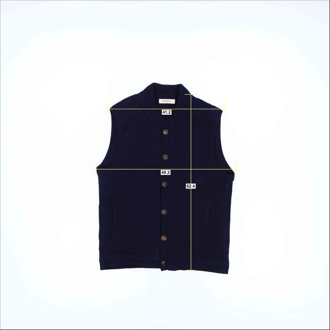 [100] 빈폴 모 버튼 퀄팅 집업 조끼 N6896 상품이미지5