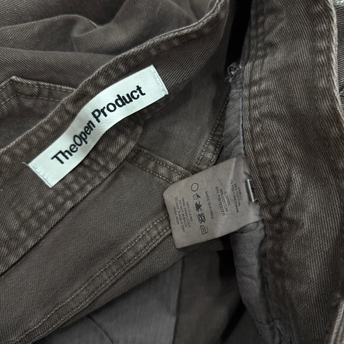 더오픈프로덕트 브라운 부츠컷 데님 팬츠 S 상품이미지3