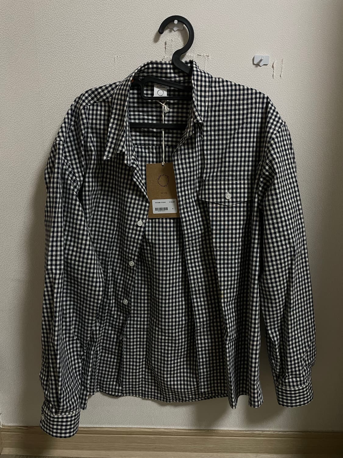 조우 원포켓 레귤러 체크셔츠(m) 상품이미지3