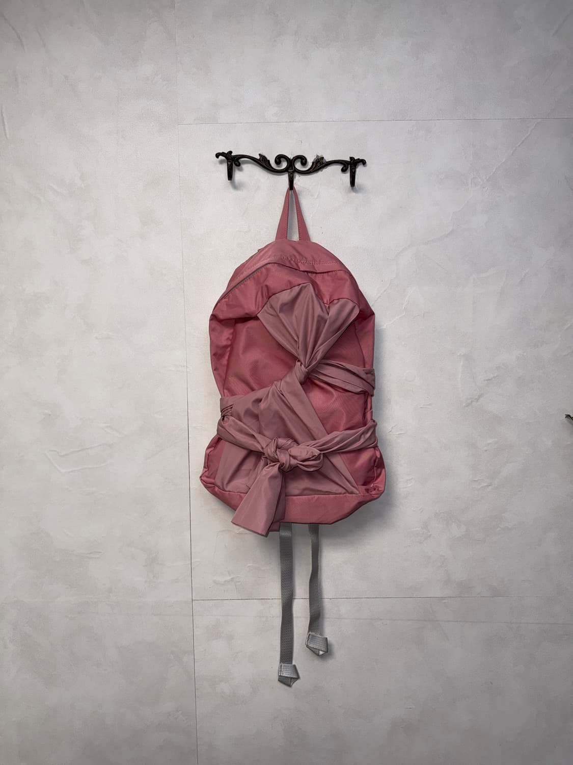 IUGAMAKARAS Knotted Backpack Old Pink 상품이미지2