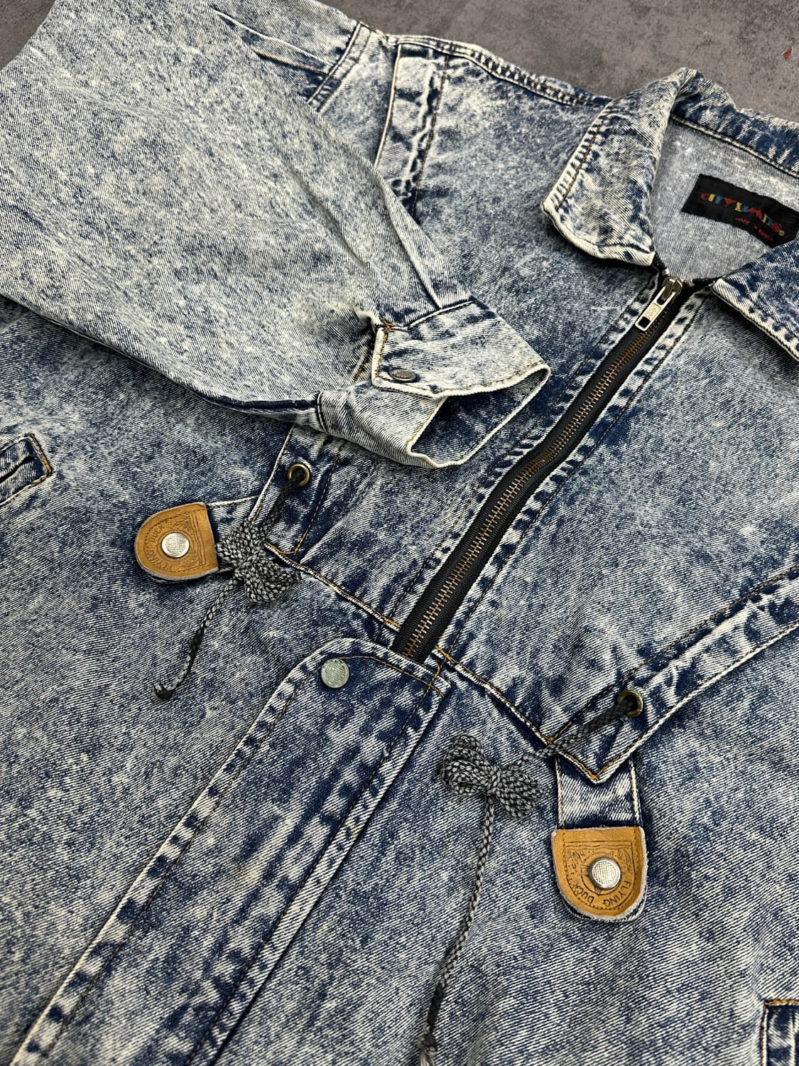 빈티지 워싱 데님 봄버 자켓 상품이미지2