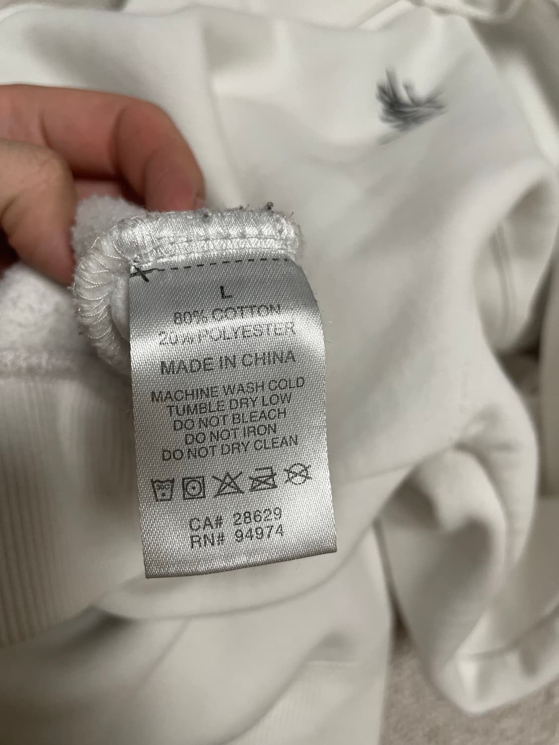 스투시 stussy 후드집업 화이트 L 상품이미지7