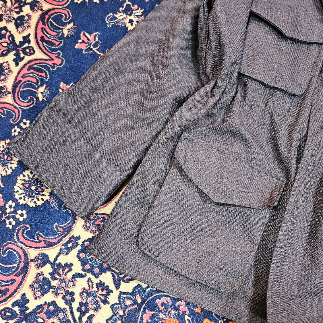 가먼츠 도큐먼트 하이넥 라인 버튼 사파리 포멀 자켓 Free 상품이미지4