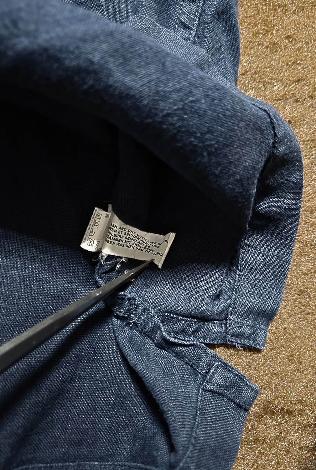 OLD GAP  남성용 마직 딥블루 반팔 남방(L) 상품이미지6