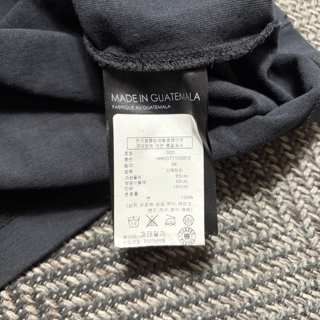 클럽모나코 블랙 민소매 티셔츠(S) 상품이미지5