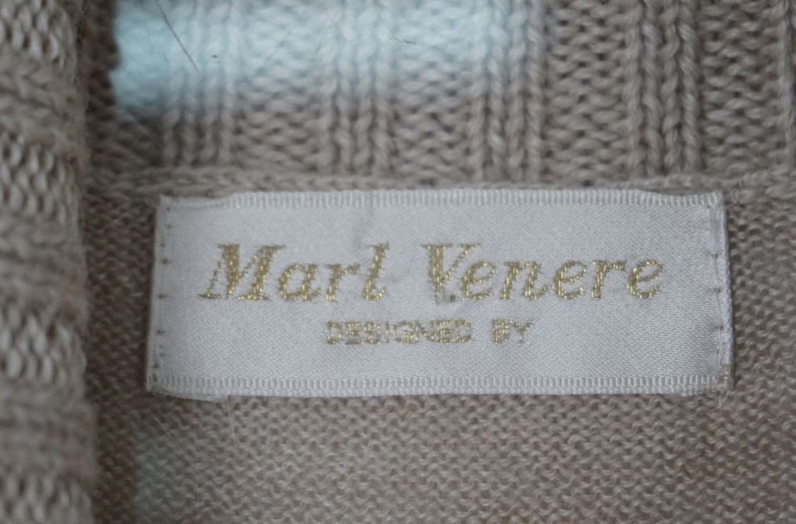 Japanese vintage 베이지 고양이 버튼 니트 상품이미지3