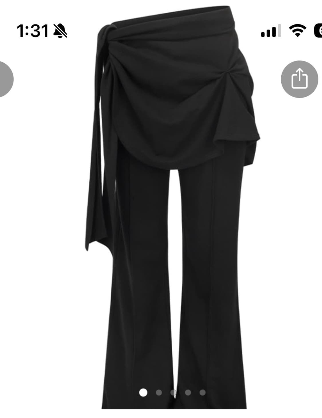 나체 투피스 핀턱 스웻팬츠 블랙 1사이즈 상품이미지1