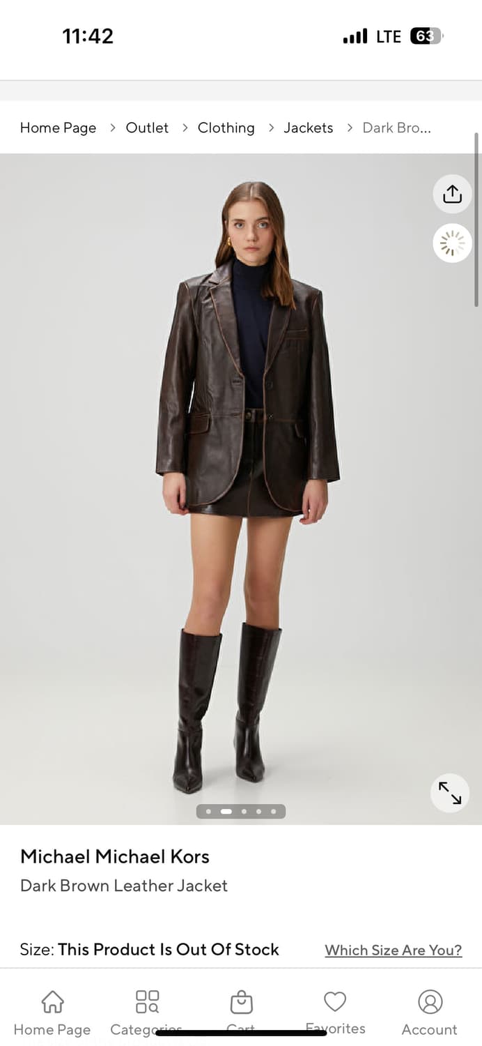 마이클코어스 레더 블레이저 / 6사이즈 상품이미지5