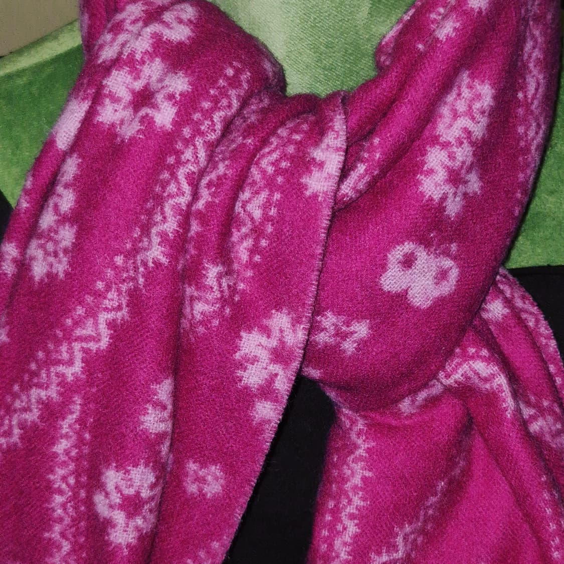 08s 안나수이 핑크 꽃잎 울 블랭킷&머플러 상품이미지6