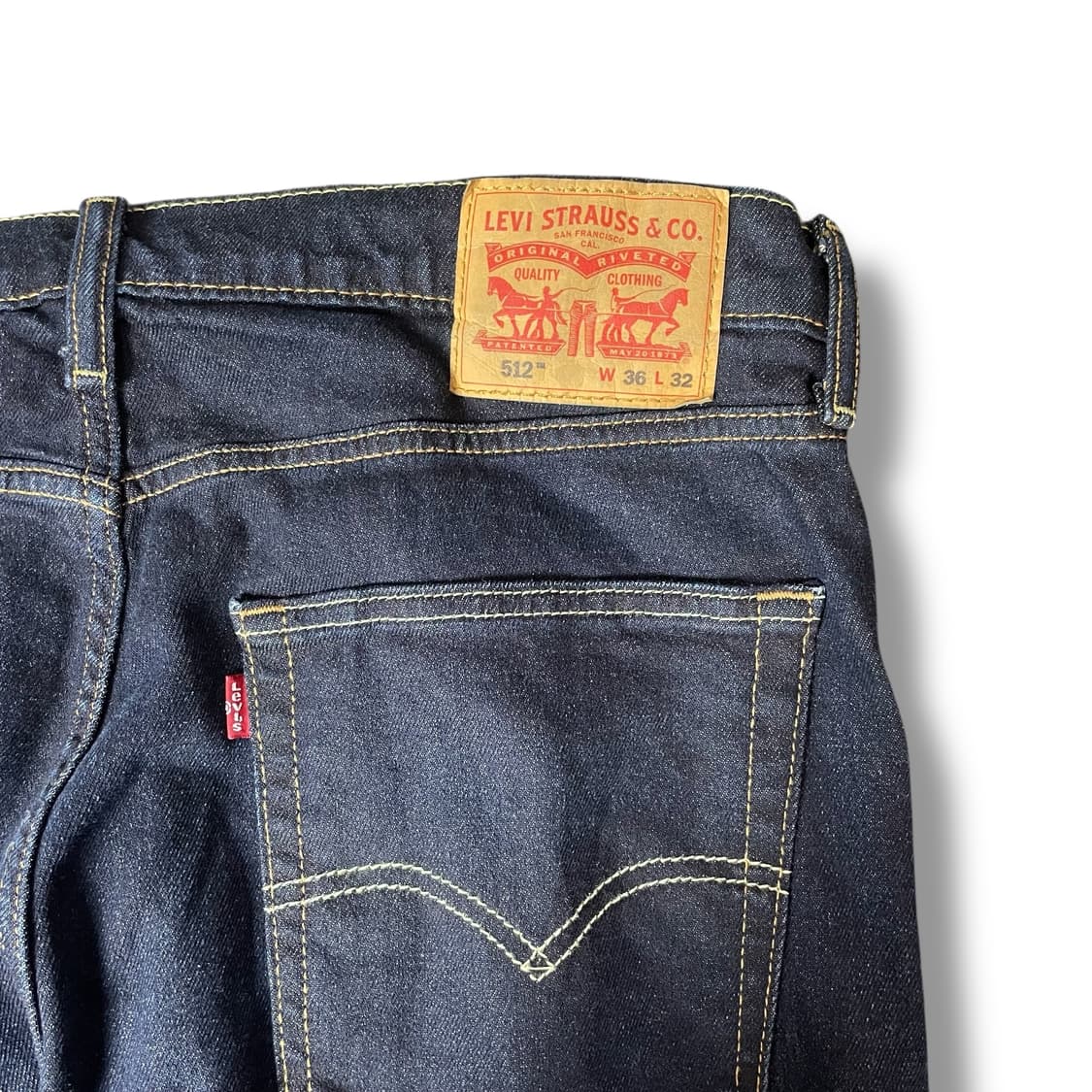 (36) 리바이스 512 레드탭 진청 생지 데님  상품이미지3