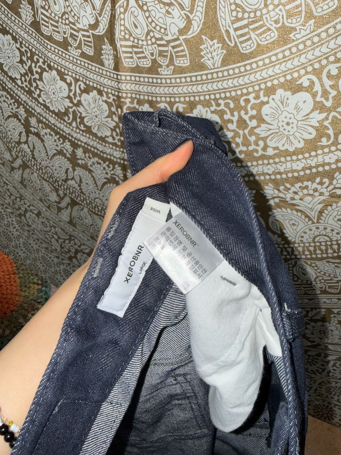 제로 핀턱 생지 와이드 데님팬츠  상품이미지6