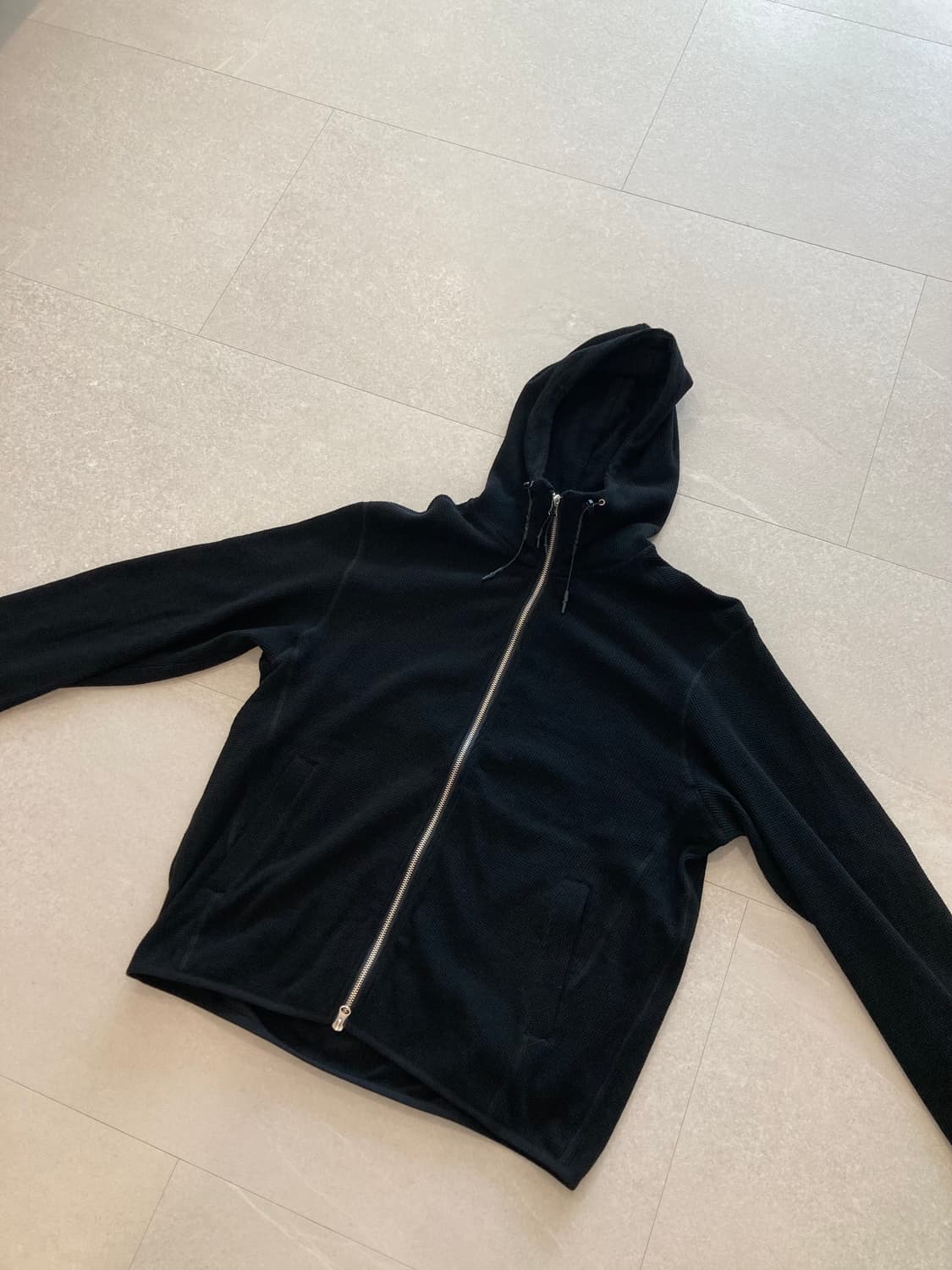 26ss 언어펙티드 와플 후디집업 블랙L 상품이미지2