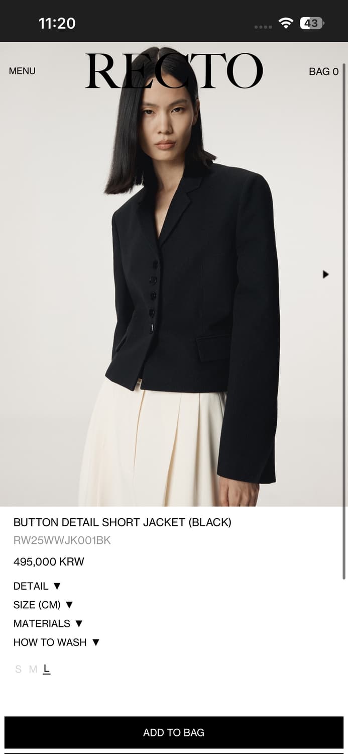 2025 렉토 버튼 디테일 자켓 상품이미지2