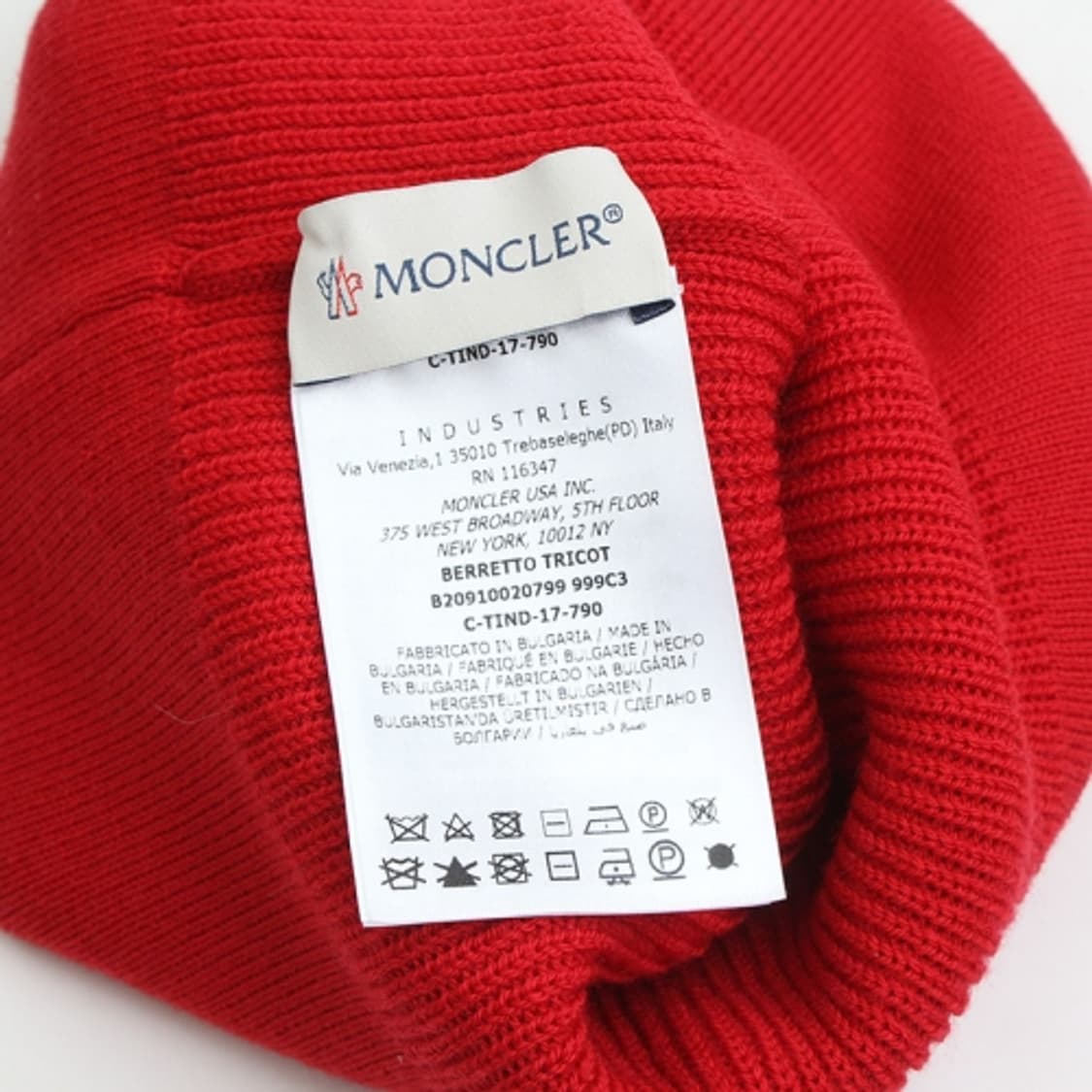 몽클레르 레드 순모 비니 모자 상품이미지3