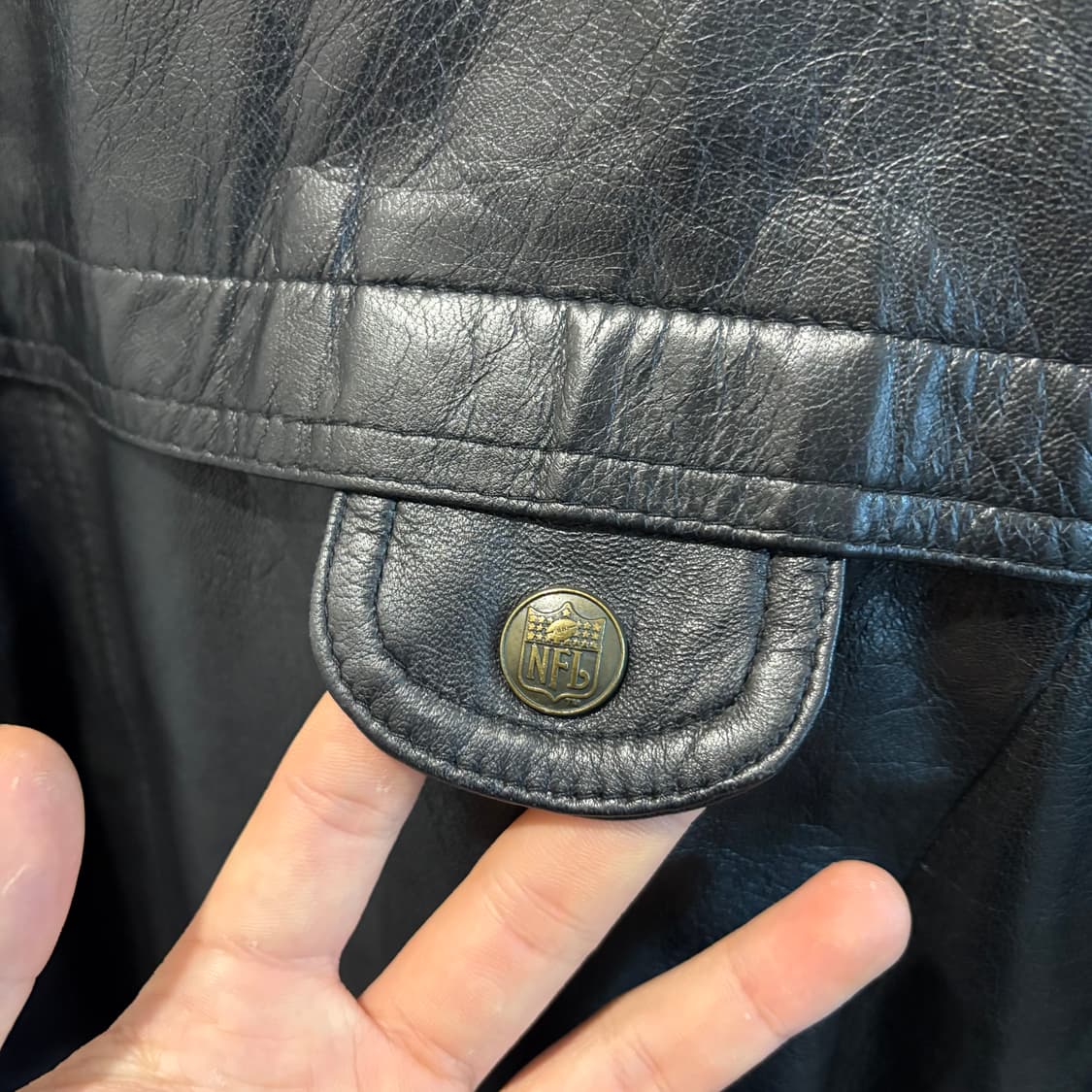 NFL버튼 양가죽 빈티지 자켓 상품이미지7
