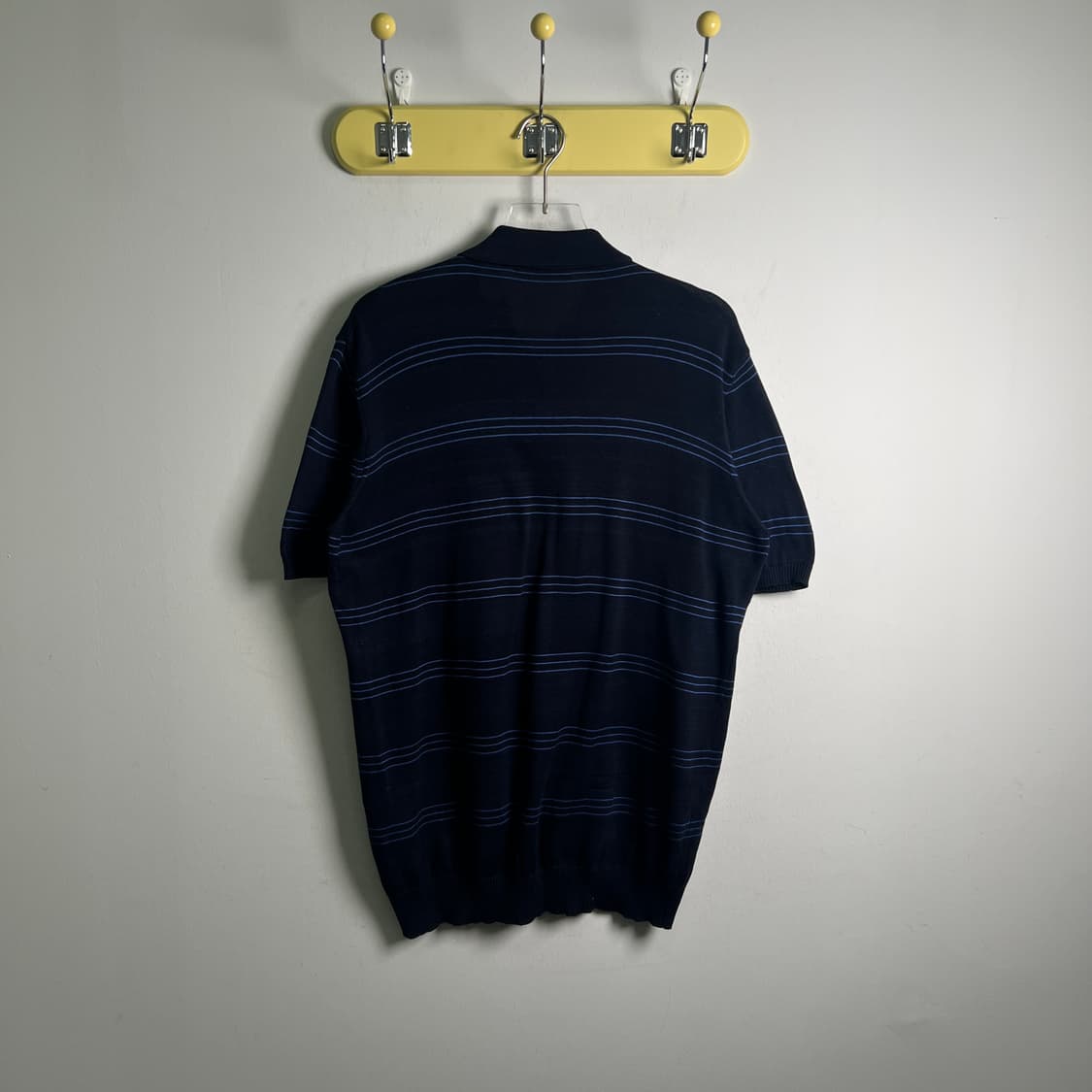 versace 베르사체 빈티지 네이비 스트라이프 니트 반팔 폴로 셔츠  상품이미지2
