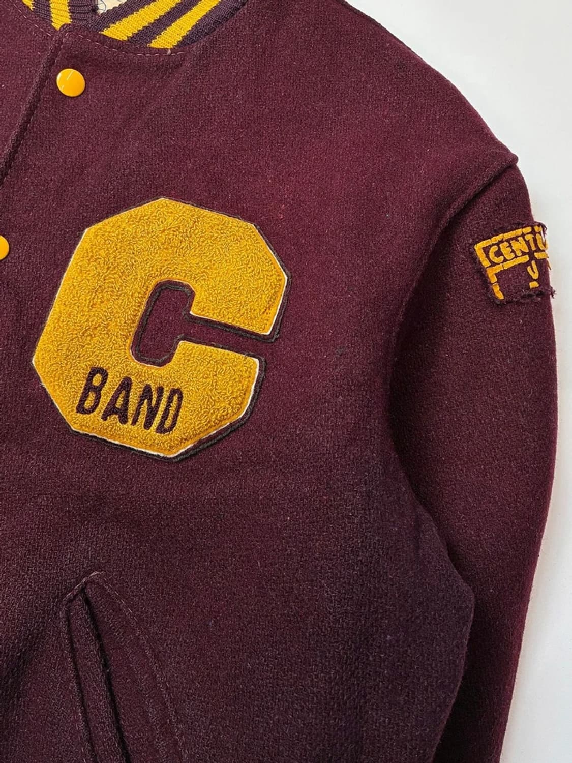 80s 센트럴 미시간 USA 숏 바시티 자켓 PN5302 상품이미지4