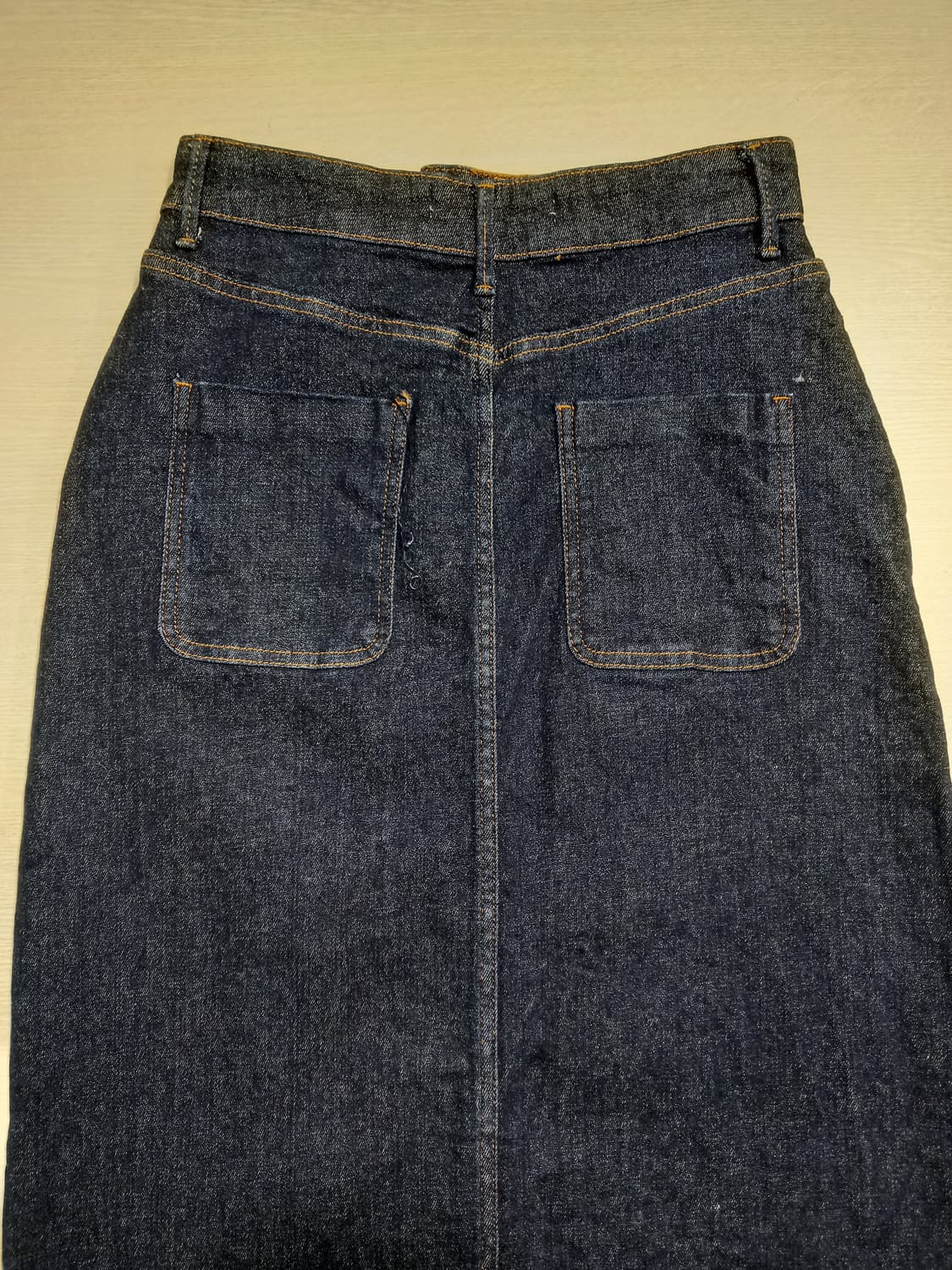 26 ZARA 스판 데님 롱스커트 진청 26-606 상품이미지4