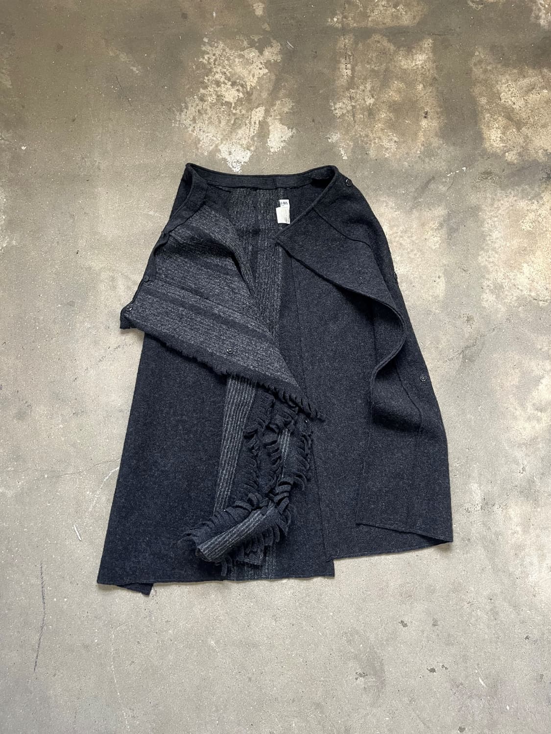 Hiroko bis 프린지 울 혼방 랩 스커트 상품이미지4