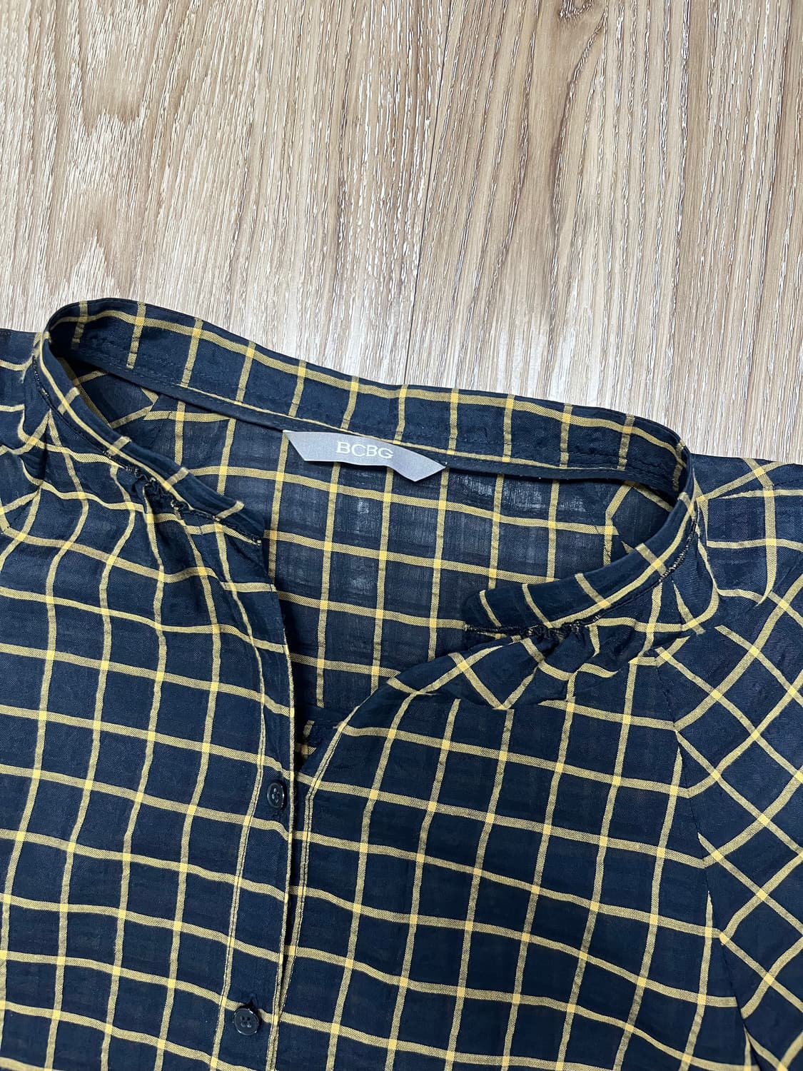 BCBG 체크 블라우스 상품이미지3