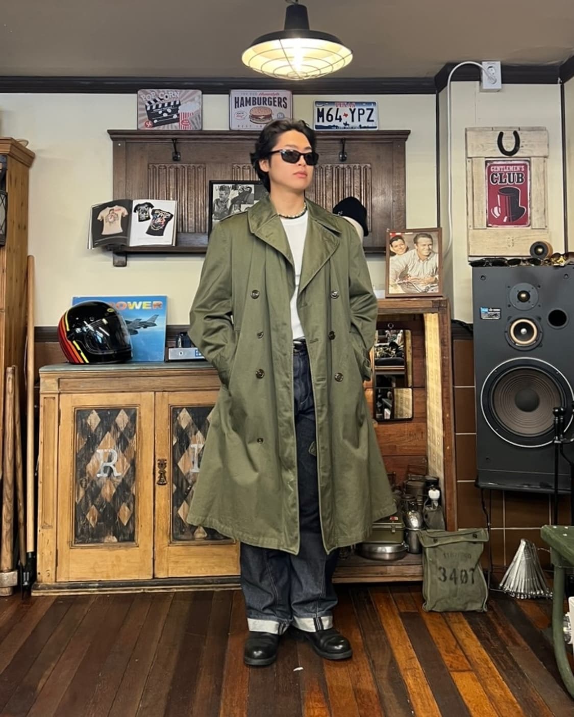 미군 오리지널 장교 트렌치 코트(Officer Coat) L-R Size 상품이미지2