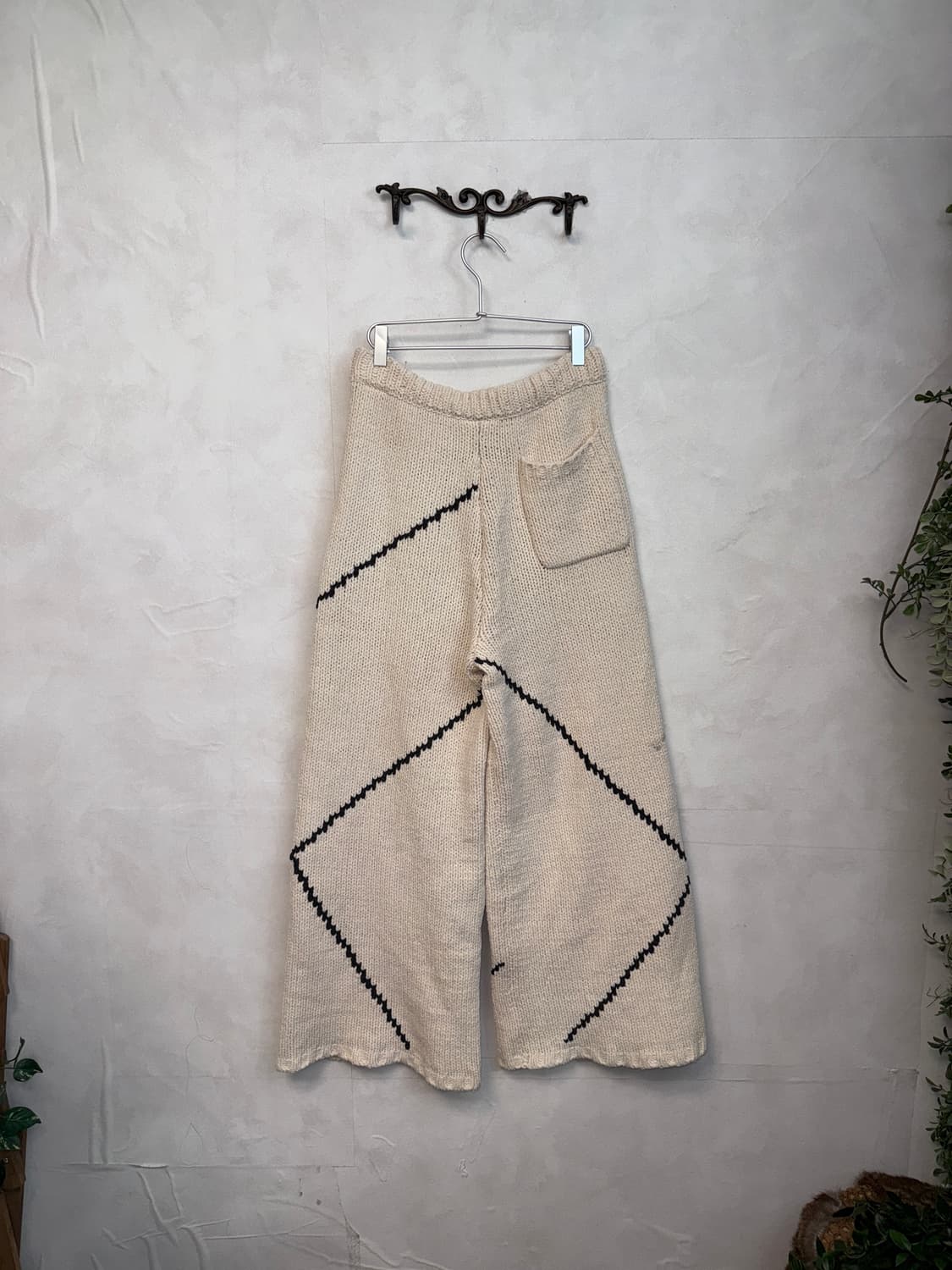 Ivory diamond wide loose knit pants 상품이미지4