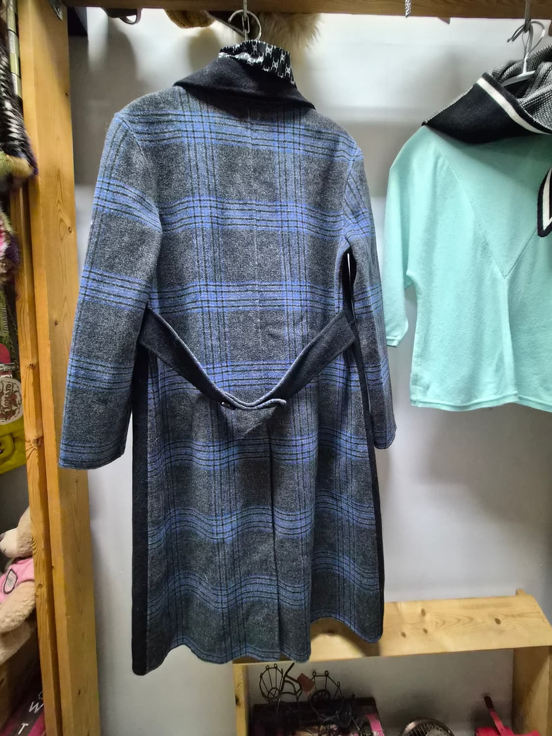 기비 체크 핸드메이드 코트 상품이미지6