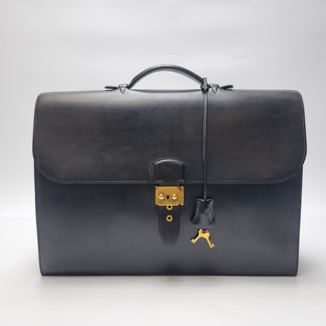 에르메스 삭아데페슈 41 블랙 금장 브리프케이스 남여공용(상급,서류가방) 상품이미지1