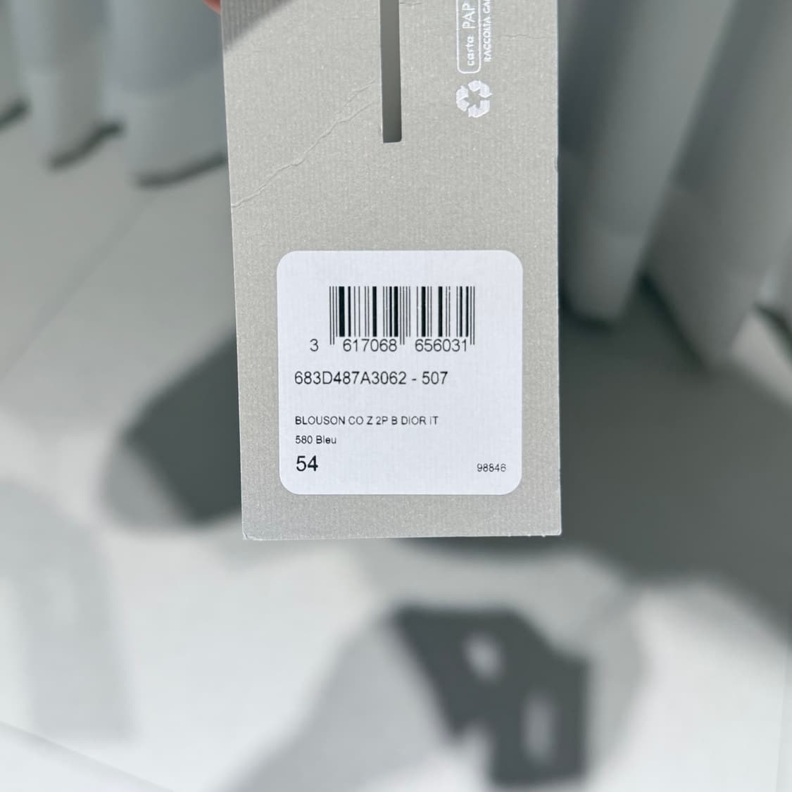 (S/54) / 디올 코튼 트윌 자켓  블루 상품이미지4