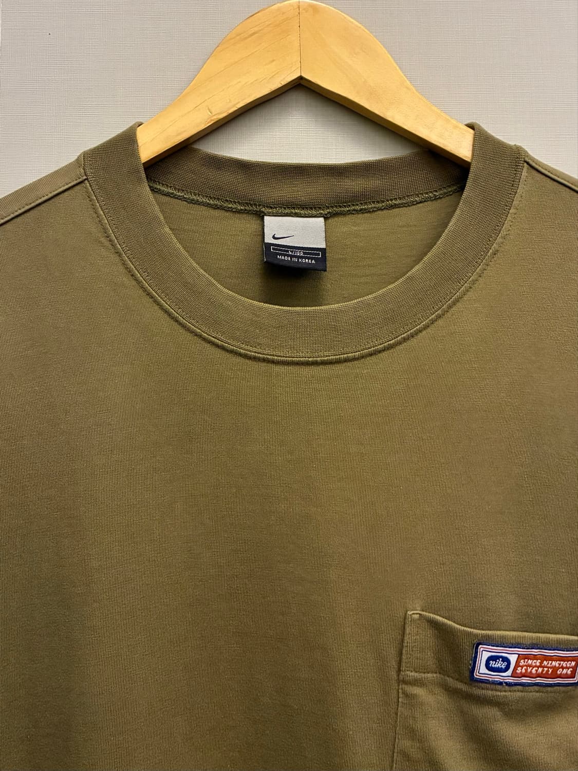 (L/103)00s nike 나이키 코튼 포켓 카키 빈티지 반팔티셔츠 상품이미지3