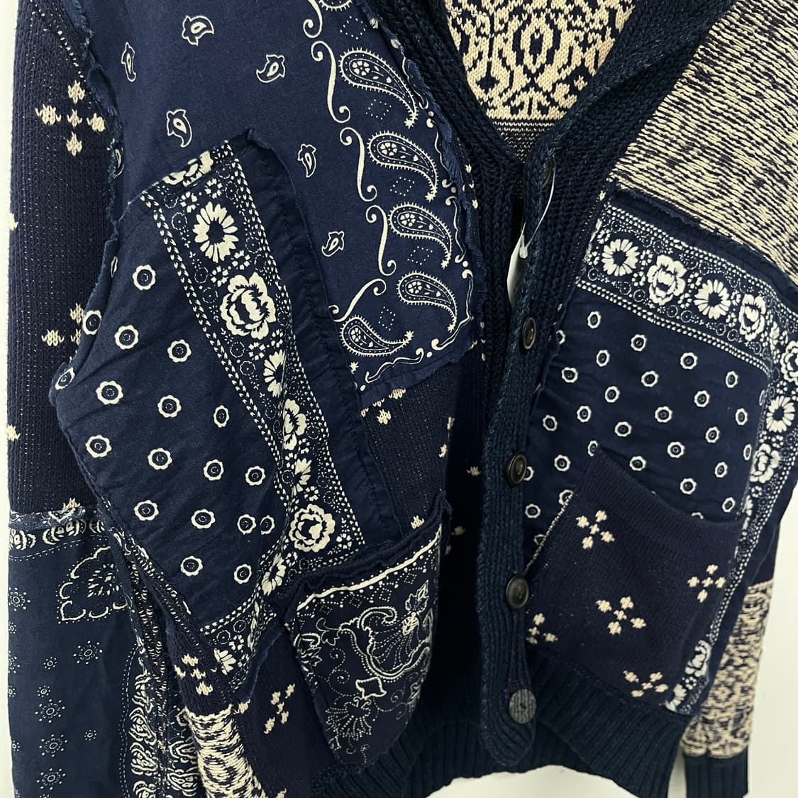 폴로 데님앤서플라이 패치워크 가디건 네이비 남/S 상품이미지4