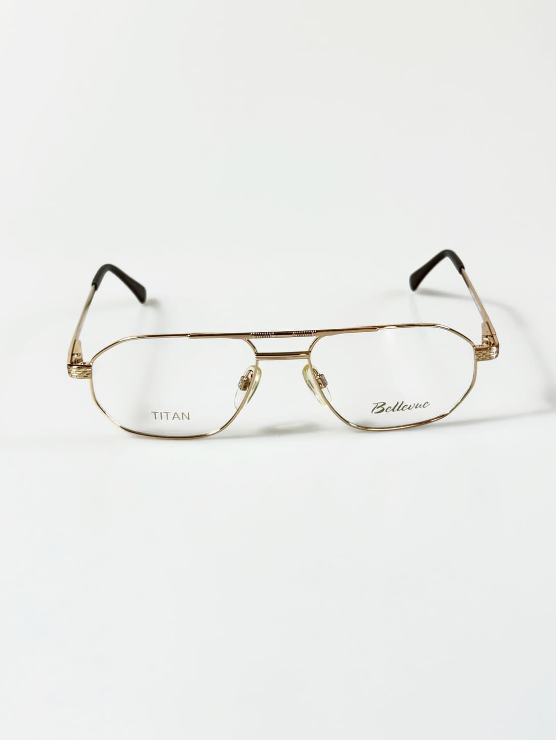 독일제 BELLEVUE 골드 티타늄 보잉 프레임 빈티지 안경 상품이미지1